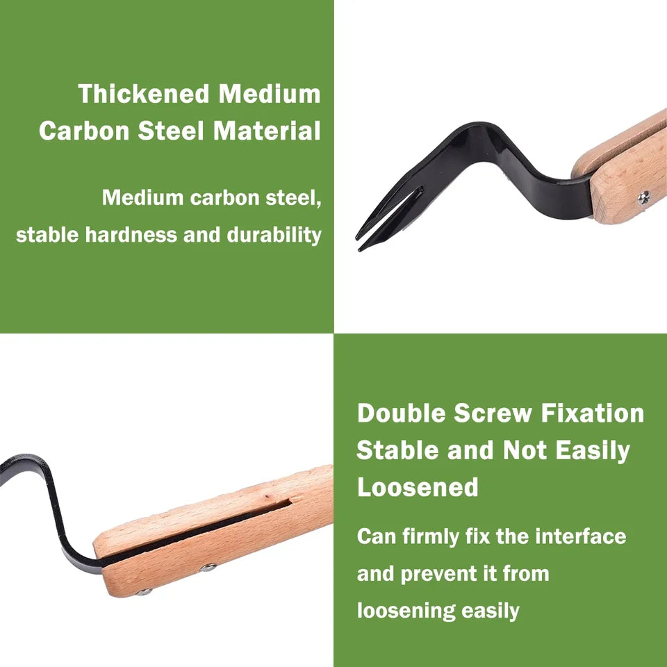 Effortless Weed Removal Tool - T TOVIA Handheld Dandelion Puller & Garden Fork, Durable Metal Construction for Lawn Care