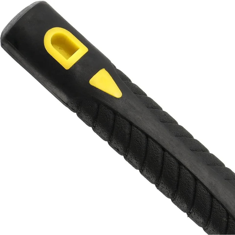 1-Piece 15-Inch Mattock Hoe Set with Yellow Fiberglass Handle - Durable Garden Tool for Soil Loosening and Cultivation