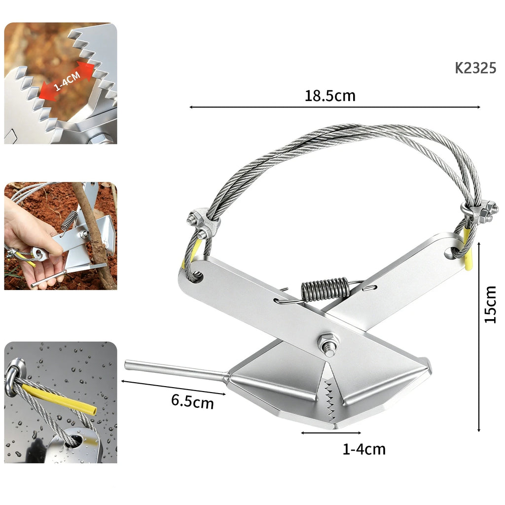 Multipurpose Tree Root Puller Ground Clearing Sapling Puller Tool Ergonomic Garden Tool for Landscaping, Farming, Forestry